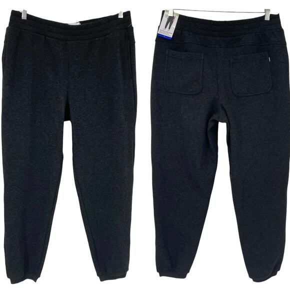 MONDETTA NWT Heavyweight Fleece Jogger Sweatpants Heather Gray Size Large Cozy - Picture 1 of 4